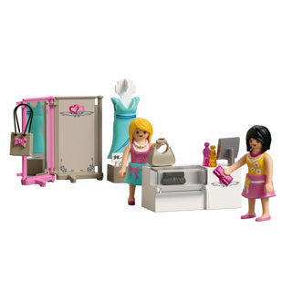 Boutique de mode Playmobil mylife | 2 figurines avec mannequin et comptoir | stimule la créativité | jouets pour enfants à partir de 4 ans | 72081