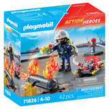 Playmobil 71826 pompier avec pompe à eau | 2 pièces