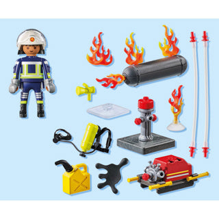 Playmobil 71826 pompier avec pompe à eau | 2 pièces