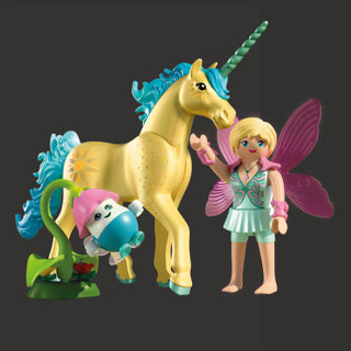 Playmobil 71842 Licorne à collectionner en fleur de soleil avec fée | 2 pièces