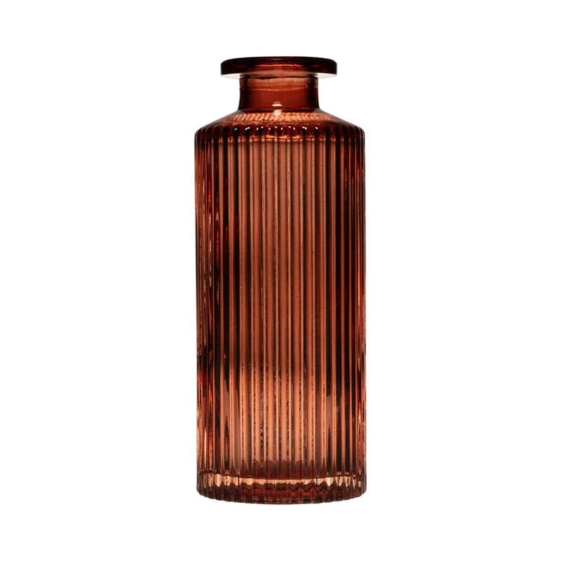 Hakbijl verre tobi lignes vase bouteille rose ø5,4xh13cm