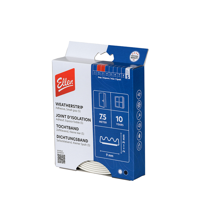 Ellen Draft Band K -profile - White - 9x3mm - 7,5 m