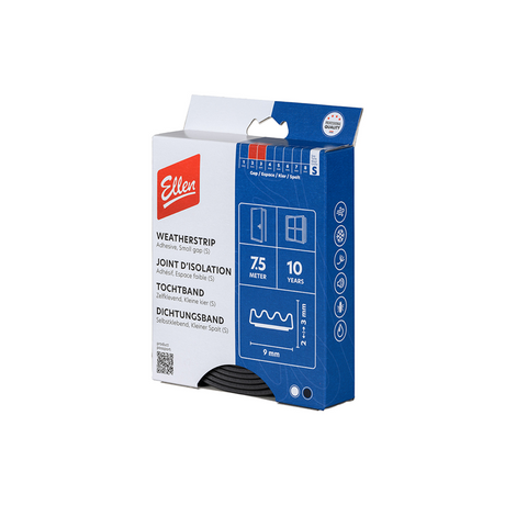 Bande de tirage Ellen profil K - noir - 9x3mm - 7,5m