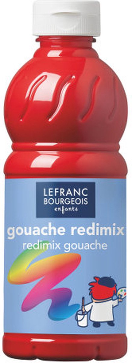Lefranc bourgeois l b peinture gouache redimix rouge carmin 500ml