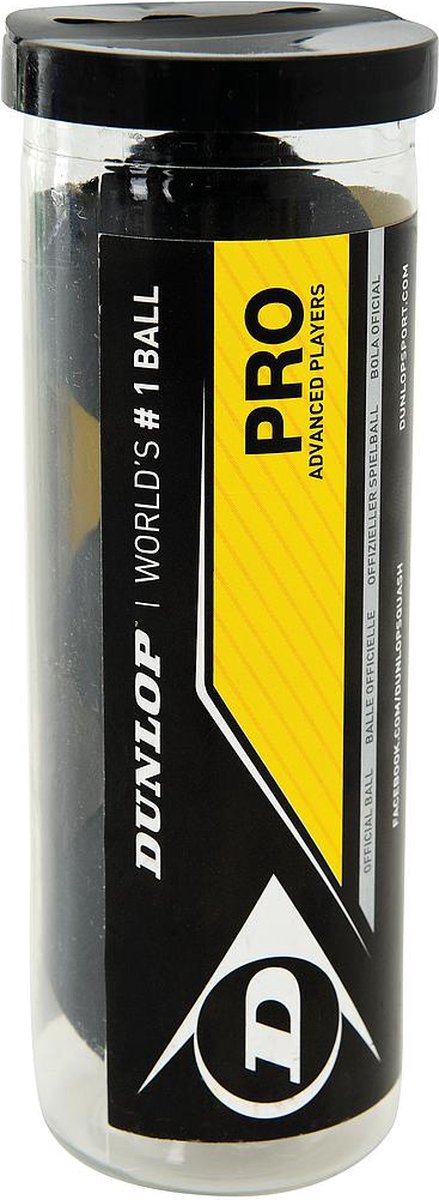 Dunlop - balles de squash pro - double dot - lot de 3