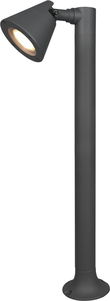 Trio kaveri - lampadaire - anthracite - excl. 1x gu10 4,9 w - détecteur de mouvement - éclairage extérieur - ip44