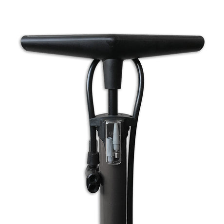 Pompe à vélo lynx avec manomètre noir