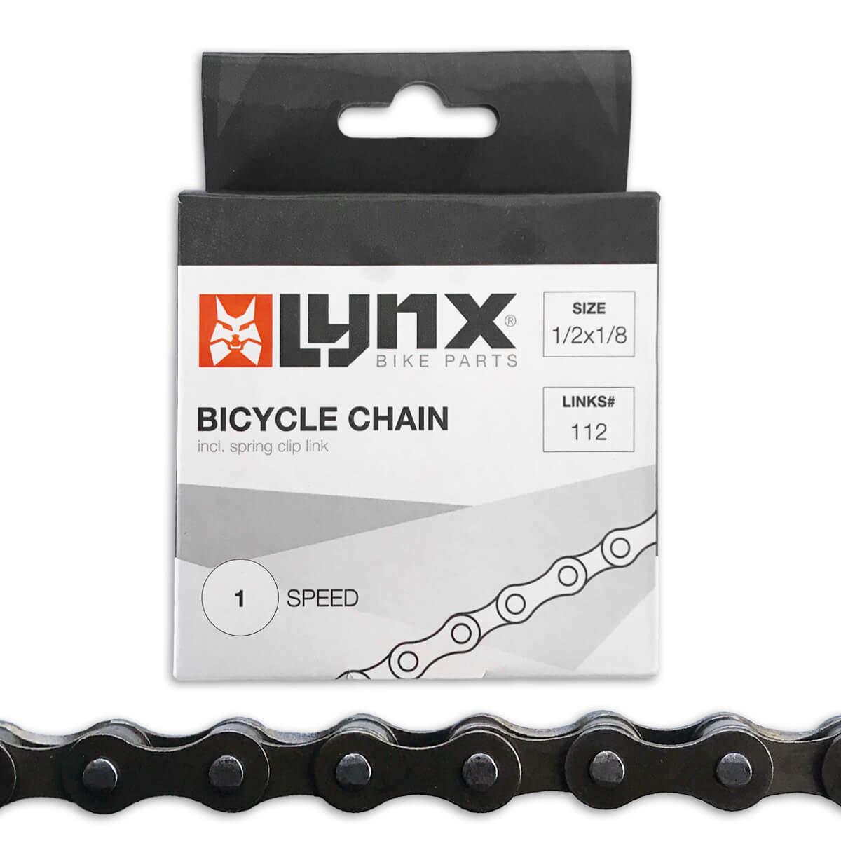 Lynx Bicycle Chain - Collana standard, 112 collegamenti, 1 2 x 1 8, grigio