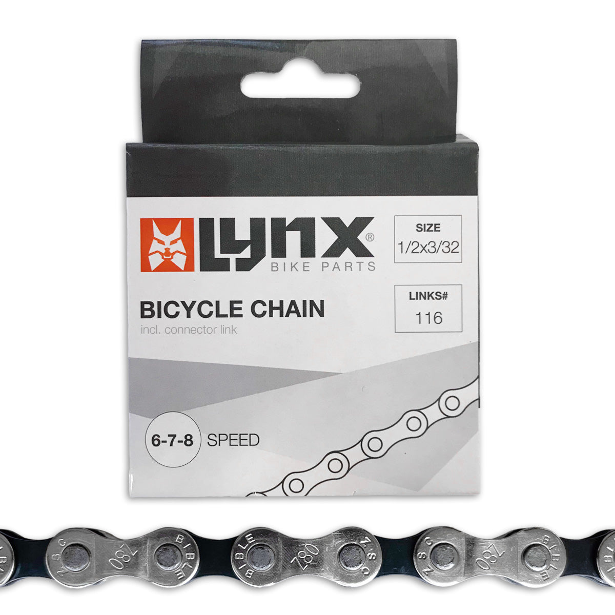 Collier Lynx Derailleur 6 7 8 - 116 Schakels - noir