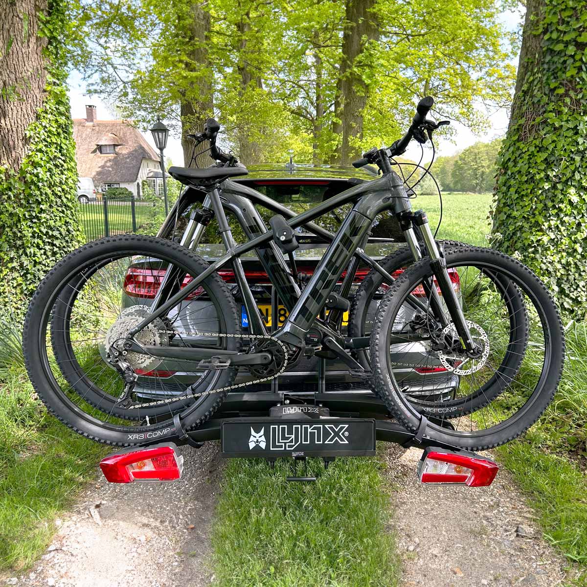 Carrier du vélo de lynx Tiltable pour 2 vélos - Towbar