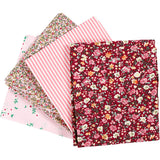 Tissu patchwork rose 45x55cm, 4st.