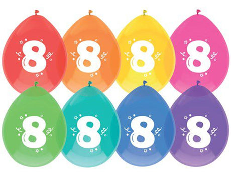 Ballons Haza 8 ans, pack de 8 pièces
