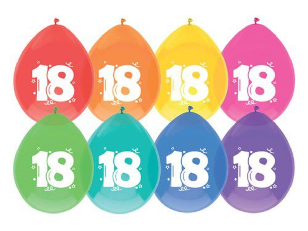 Ballons Haza 18 ans, pack de 8 pièces