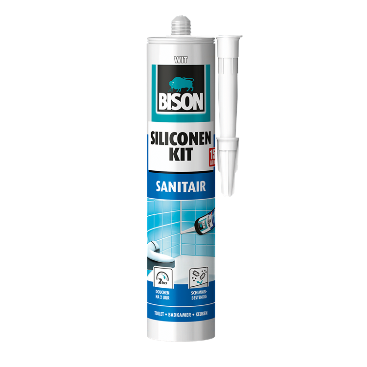 Mastic silicone sanitaire Bison 310 ml blanc