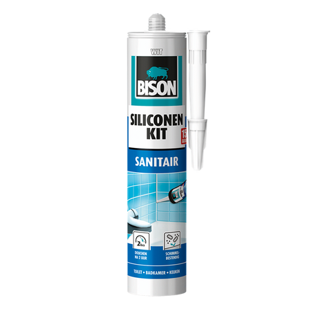 Mastic silicone sanitaire Bison 310 ml blanc