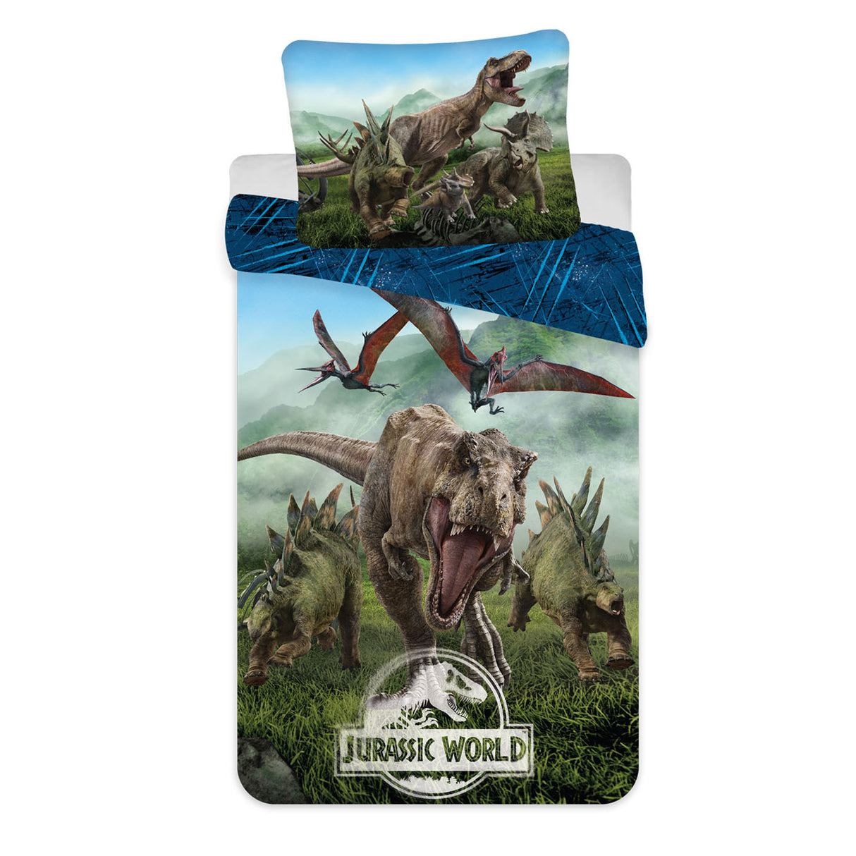 Housse de couette coton Jurassic World Forest