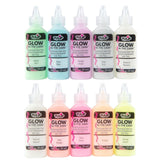 Tulipe • Peinture textile 3D 22ml qui brille dans le noir 10pcs.