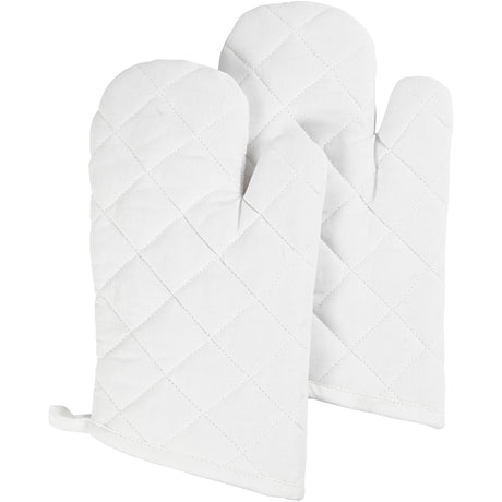 Gant de cuisine Creativ company, taille 18x28 cm, 145 gr, blanc, 2 pièces 1 boîte