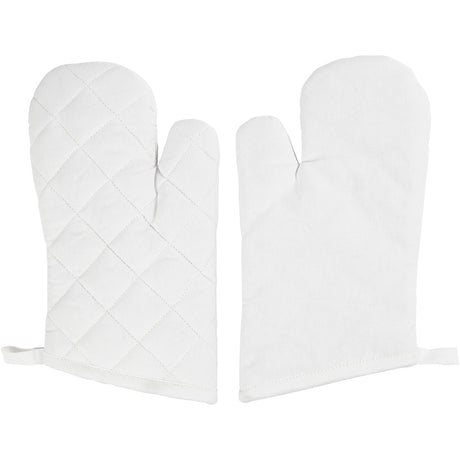 Gant de cuisine Creativ company, taille 18x28 cm, 145 gr, blanc, 2 pièces 1 boîte