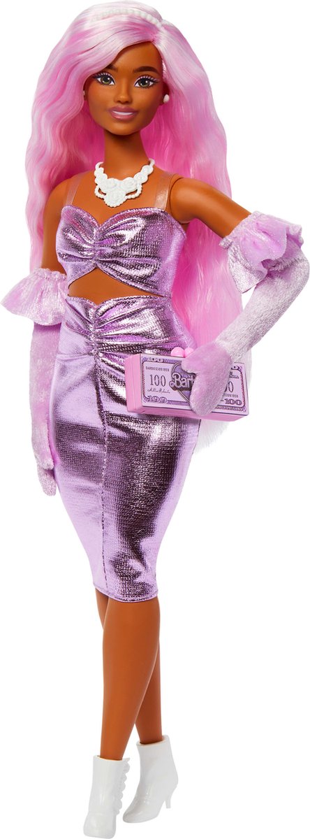 Poupée Barbie Fashionsta Deluxe + cheveux rose métallisé