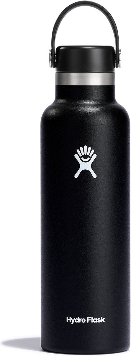 Gourde Hydro Flask à bouche standard et bouchon flexible (621 ml) - noire