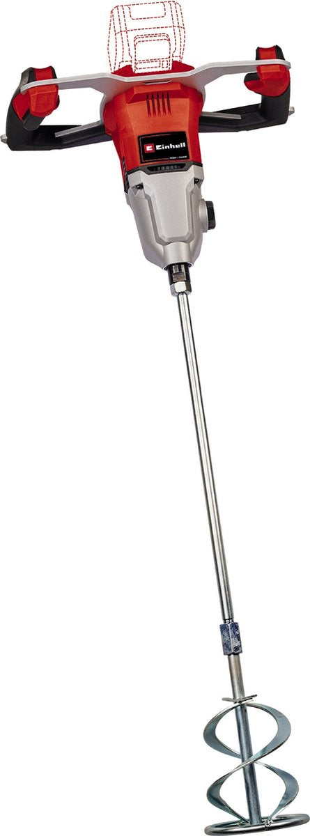 Mélangeur professionnel de peinture et de mortier à batterie Einhell tp-mx 18-2 li bl solo - power x-change - 18 v li-ion - vitesse variable jusqu'à 720 tr/min - connexion m14 - incl. tige de mélange pour mortier - excl. batterie et chargeur