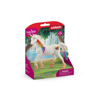 Schleich figurine de jeu bayala - jument licorne arc-en-ciel - fantaisie, jouet pour enfants licorne - 70726