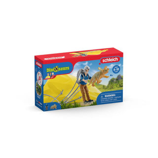 Schleich dinosaure - équipe de sauvetage en parachute dinosaure - jouets pour enfants pour garçons et filles - 4 à 12 ans 41471
