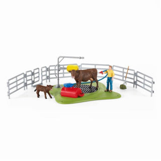 Schleich Farm World - figurine de station de lavage des vaches (42529)