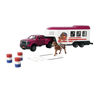 Camion au bord du lac du club équestre Schleich avec remorque 42705