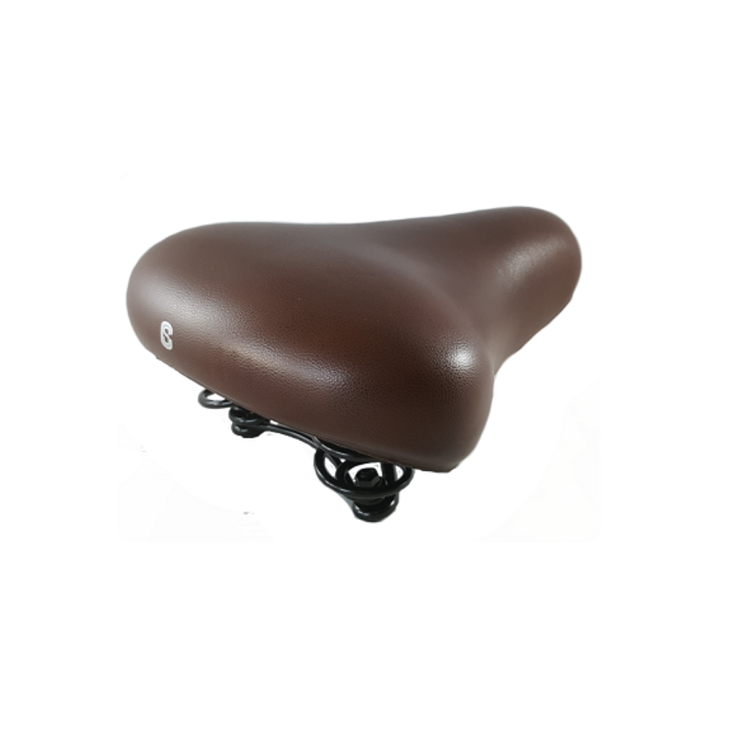 Selle Comfort Comfort Saddle City Budget Budget Dark Brown, y compris Strop (paquet d'atelier)