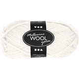 Fil de laine Creativ company melbourne, l: 92 m, blanc cassé, 50 gr 1 pelote