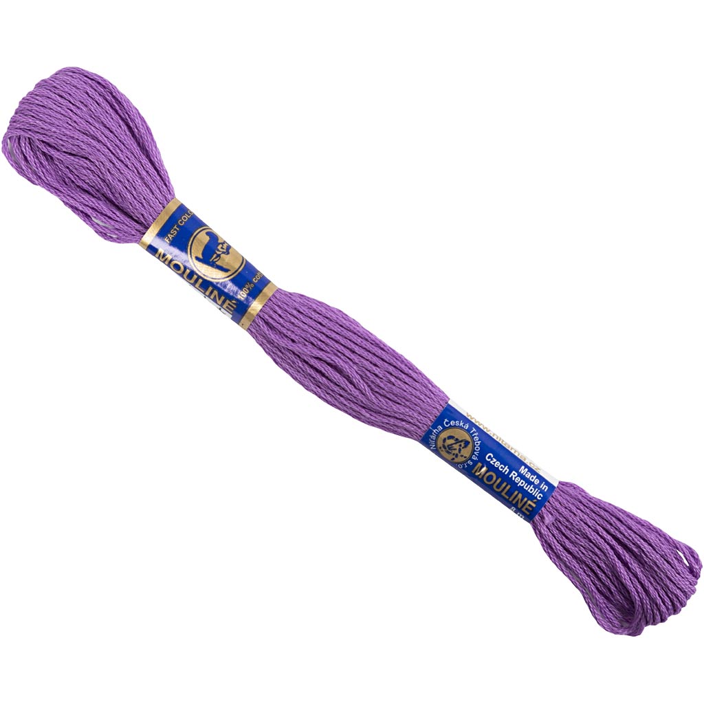 Fil à broder, violet, 8 m 1 pelote