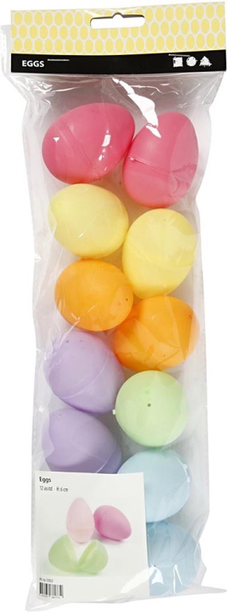 Entreprise créative https: www.ccobby.nl oeufs-h-6-cm-d-4-cm-pastelcolours-12-piece-1-box