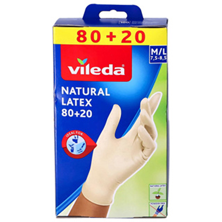 Gant Vileda latex naturel 80+20 | 2 pièces