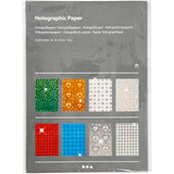 Papier holographique Creativ company, a4, feuille 210x297 mm, 120 gr, 80 feuilles div 1 boîte
