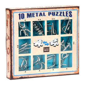 Ensemble de puzzle cérébral Eureka bleu, 10 pcs.