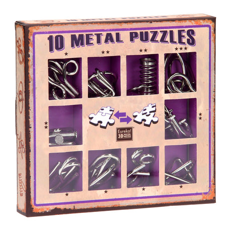 Brain Puzzle Set Purple, 10st.
