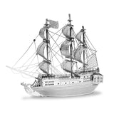 Eureka Metal Earth Pirate Ship Black Pearl Silver Edition