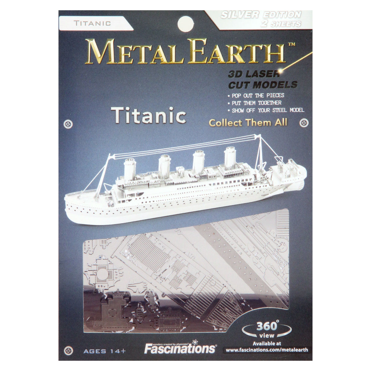 Eureka Metal Earth Titanic Ship Silver edition