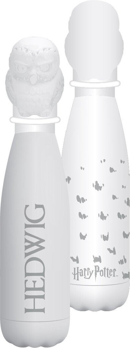 Half Moon Bay Harry Potter - Hedwige - Gourde en métal avec couvercle 3D - Blanc - 500 ml