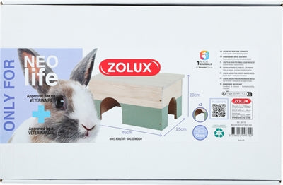 Zolux Neolife Wooden House Rabbit Green