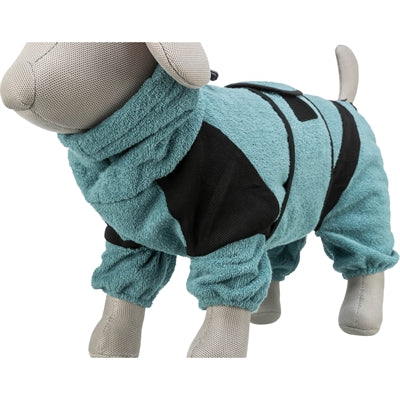 Trixie peignoir maison salopette en tissu éponge pétrole