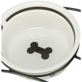 Trixie Food Bowl Aliments pour chiens Céramique Blanc noir