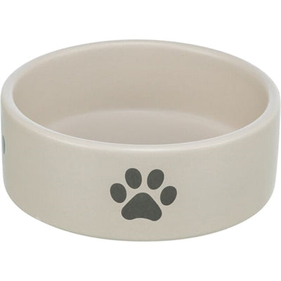 Trixie gamelle à nourriture abreuvoir motif patte de chien céramique gris clair gris