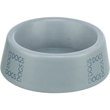 Trixie Food Bowl bebiendo perros perros cerámica gris azul