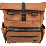 Trixie rolltop backpack with hip bag with belt rust