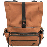 Trixie rolltop backpack with hip bag with belt rust