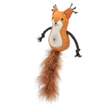 Peluche écureuil Trixie avec queue en plumes et herbe à chat