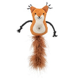 Peluche écureuil Trixie avec queue en plumes et herbe à chat